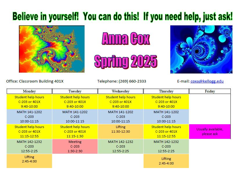 Anna Cox SP25 final version with on-line classes